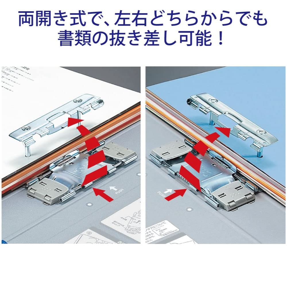 KOKUYO Pipe File EcoTwin R Double Opening A4 1000 Sheets Blue 2-Hole Fu-RT6100B