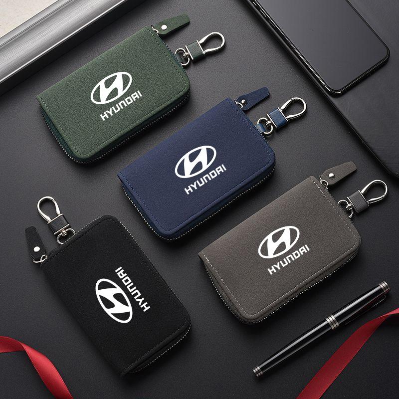 RFID-Blockierender Autoschlüssel Signalblocker Tasche Mehrfarbig Diebstahlsicherer Reißverschluss Schlüsseltasche Für Hyundai I10 I20 I30 Tucson Accent jh9