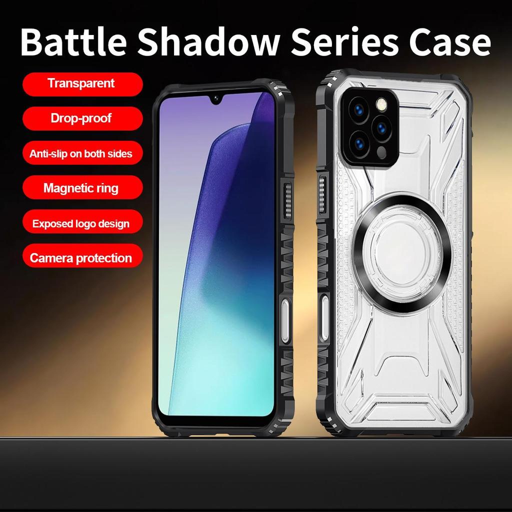 Battle Shadow Series Armor Phone Case for iPhone 16 ProMax,15 Pro,14 Pro,13 Pro Shockproof Anti‑Drop Protective Cover
