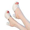 Kühle High-Heel-Hausschuhe mit dickem Absatz 2025 neu rutschfest weichsohlige Mutterschuhe Fischmaul Sommer Zuhause Sport Einwort-Hausschuhe