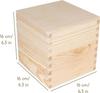 Storage Box - Creative Deco - Unpainted - Solid Wood - 16 X 16 X 16 Cm - Mixed