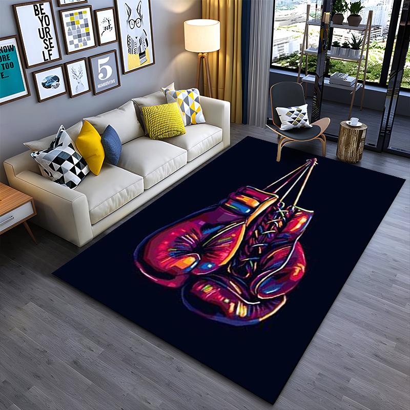 

Colorful Boxing Gloves Pattern Decor Rug for Living Room or Bedroom Suitable for use as an anti-slip for living room bedroom sofas 40x60cm( 15x23in )
