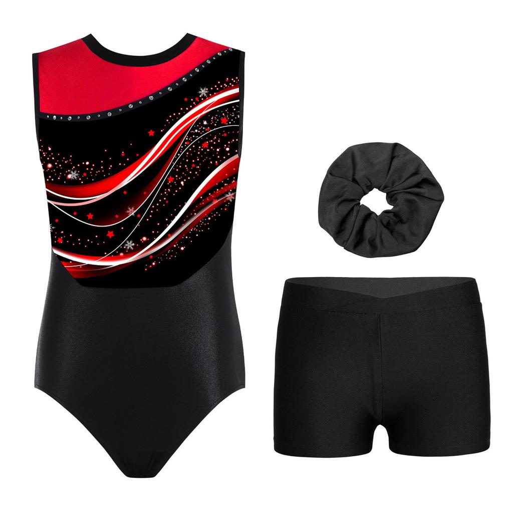 Girls Liturgical Dance Outfit Sleeveless Color Block Metallic Patchwork Dress with Wide Leg Pants