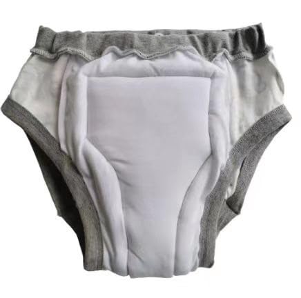 Wasserdichte Windelhose für Erwachsene, Inkontinenzhose für ältere Menschen, Pflegewindeln, Bettnässerschutz, Trainingshosen, Graues Affendesign, ABDL Größe M