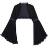 Dark Spring/Summer Lace Bell Sleeve Casual Black Cardigan Top