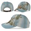Outdoor Women Hat Rhinestone Flower Sports Baseball Cap Cowboy Sun Hat