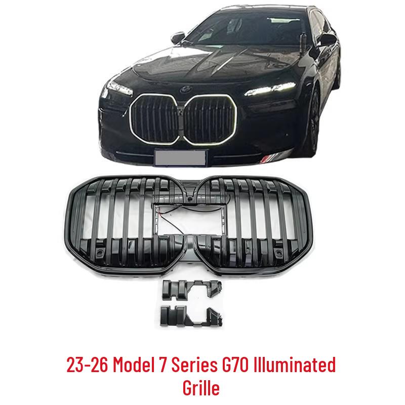 Gloss Black LED Illuminated Front Grille for 23-26 BMW 7 Series G70
