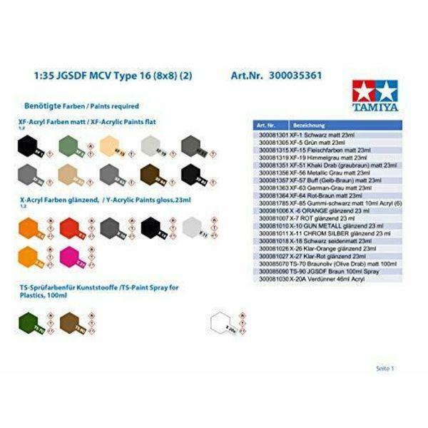 Tamiya JGSDF MCV Type 16 Plastic Model Kit NEW from Japan