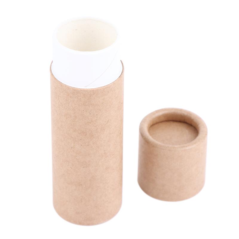 Prázdné rotační tuby na rtěnku z kraftového papíru Biologicky odbouratelné kartonové kosmetické válcové obaly Nádobka na balzám na rty a deodorant