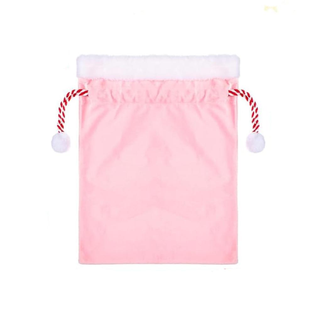 

Velvet Red Santa Claus Gift Bags with Drawstring Large Capacity Xmas Santa Present Storage Bag Party Supply Xmas Present Bag other