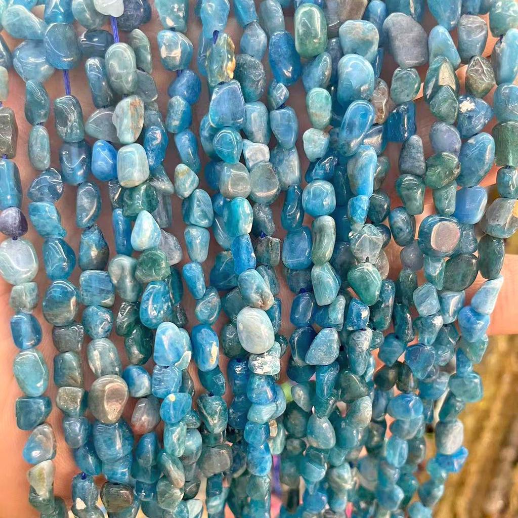 Blue Apatite Crushed Stone Beads for Handmade DIY Jewelry Accessories