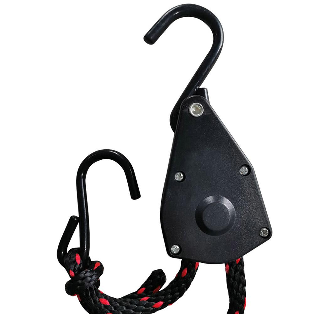 Adjustable Hanging Lanyard Rope Clip 1/4 inch Multi-use Heavy Duty Sling Tighten Hanger for Tent Lamp Lifting Pulley