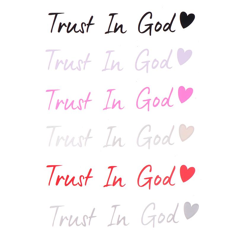Trust In God Mirror Decal, Car Decals For Women, Faith Mirror Decal, Cute Vinyl Decal, Christian Car Mirror Decal, Religious Car