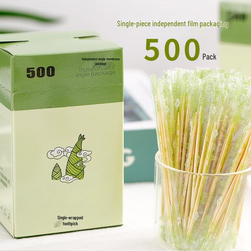 Wuhe Individually Wrapped Bamboo Toothpicks