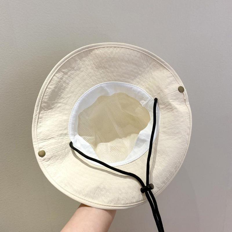 Kids Fisherman Cap Summer Quick Dry Breathable Foldable Panama Travel Hats Boys Girls Adjustable Big Brim Toddler Beach Hat