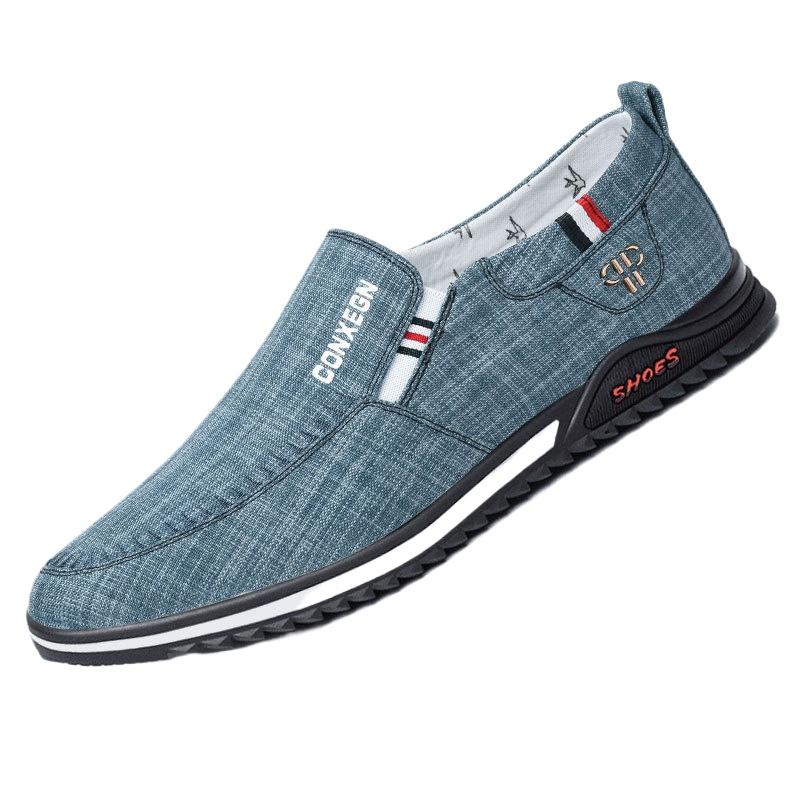 Men's Canvas Linen Low-top Soft Sole Breathable Lazy Middle-aged Men's Shoes Comfortable Old Beijing Cloth Shoes