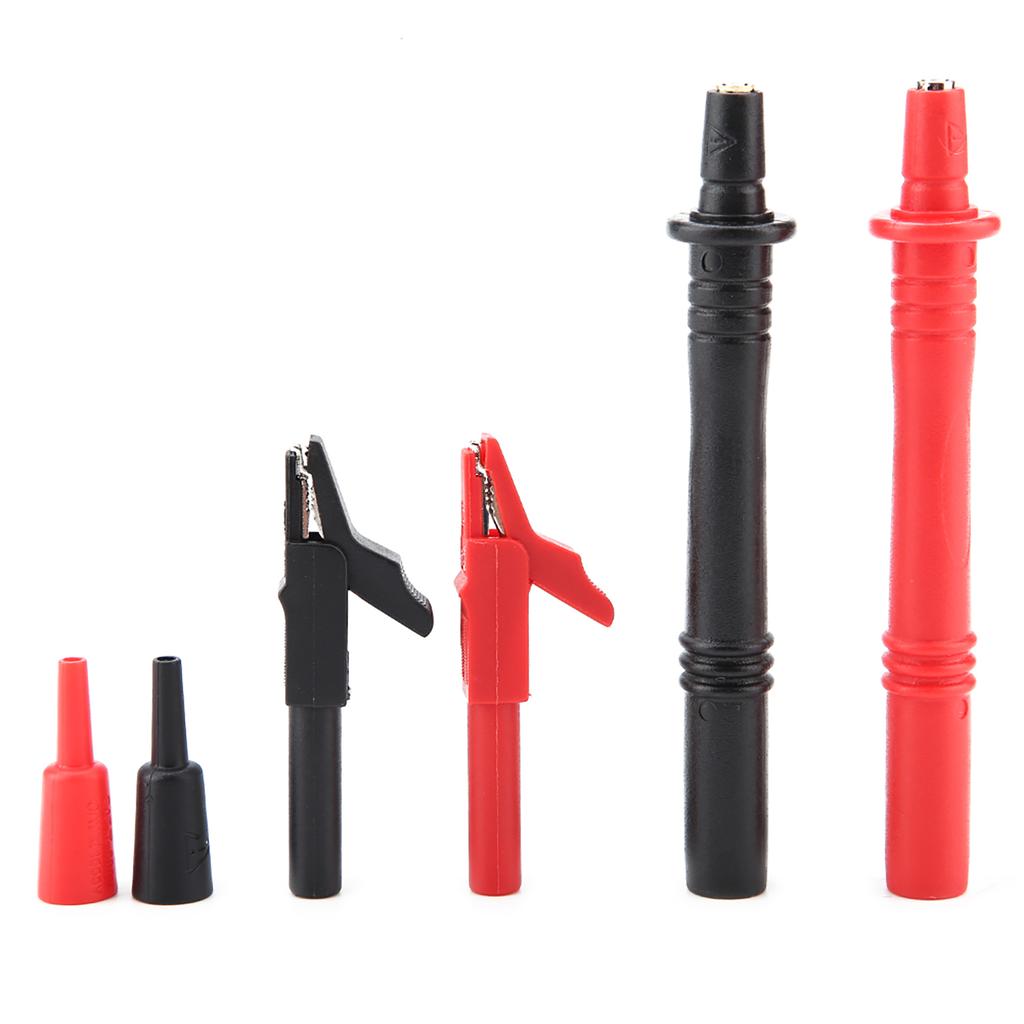 P1300B Electronic Digital Multimeter Test Leads Kit Crocodile Clips Replaceable Probe Tips Set Test Cable