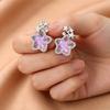 Summer New Symphony Purple Star Stud Earrings Delicate Diamond Pentagram Earrings Girls Heart Commuter Dating Earrings
