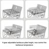 Outdoor Camping Detachable Stoves Portable Stainless Steel Furnace Multifunctional Picnic BBQ Cooking Accessory