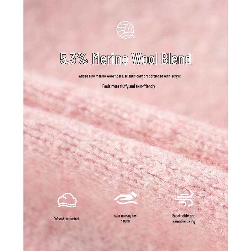 Girls' Cute Cat Jacquard Pullover Sweater