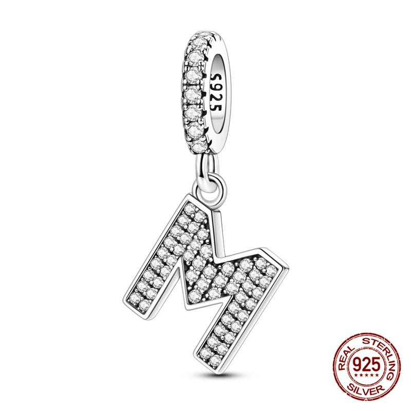 Original A-Z Beads 100% Copper 26 Letter Charms Fitoriginal Bracelet Diy Jewelry Making Women Gift