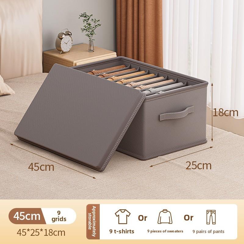 Clothes Storage Box With Divided Compartments For Wardrobe Organization And Home Use