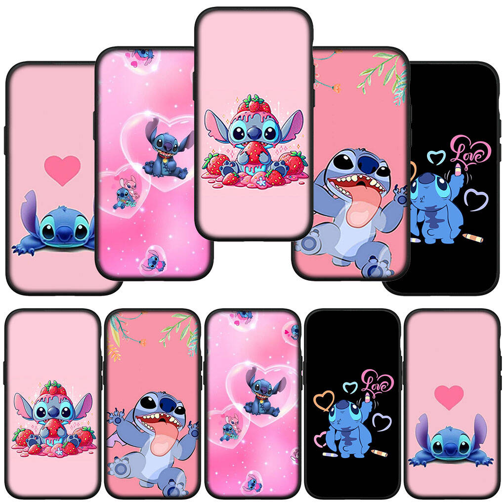 Phone Case for iPhone 17 16 15 Plus XR 16E Huawei P30 P20 Lite Redmi Note 14 12 11 13 Pro Max OPPO A60 A80 A40 A18 A38 Blue Lilo Cartoon Stitch Cover