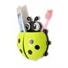 Punch-Free Ladybug Toothbrush Holder – Cute Seven-Star Cartoon Wall-Mounted Storage with Suction Cup.