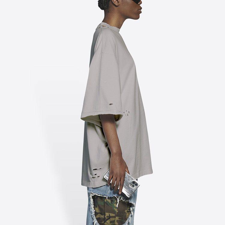 Balenciaga SS21 T Shirt Men's Gray 651795TKVF58174