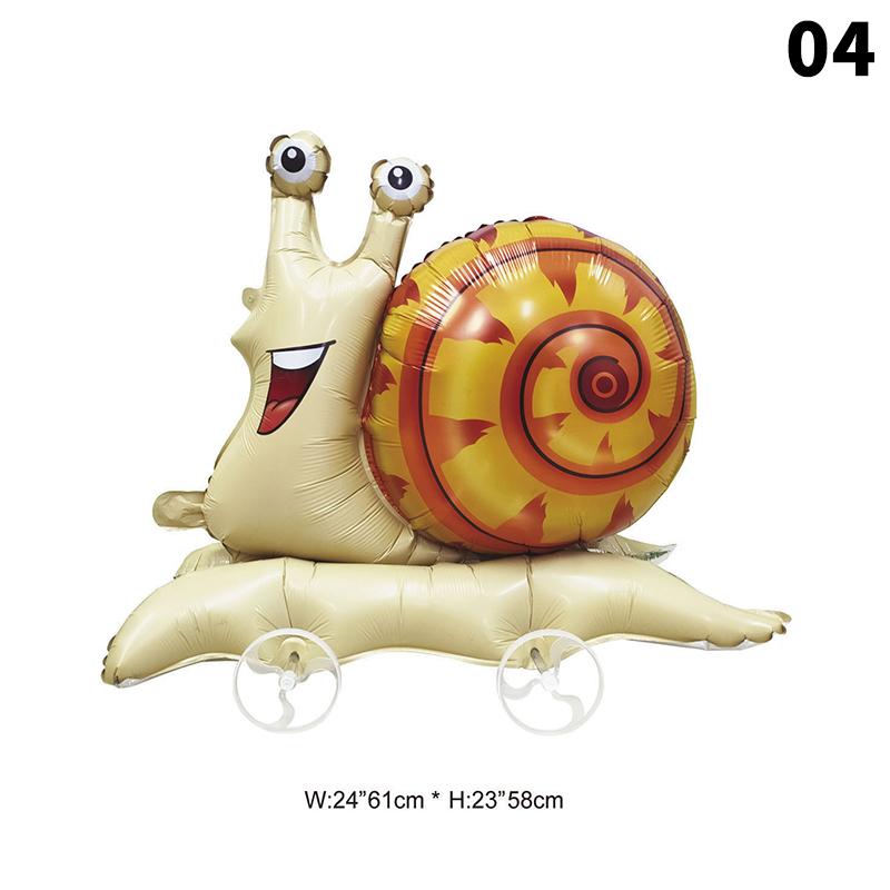 

Cartoon Animal Horse Elephant Duck Stand Up Aluminum Film Balloons Wheeled Walking Gifts For Kids Birthday Party Decoration
