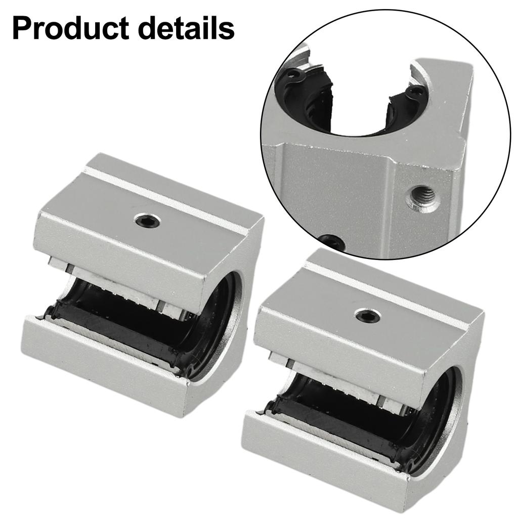 Low Noise Operation with this Set of Two For SBR16UU Aluminium Linear Bearings at 16mm Size for Precision Applications