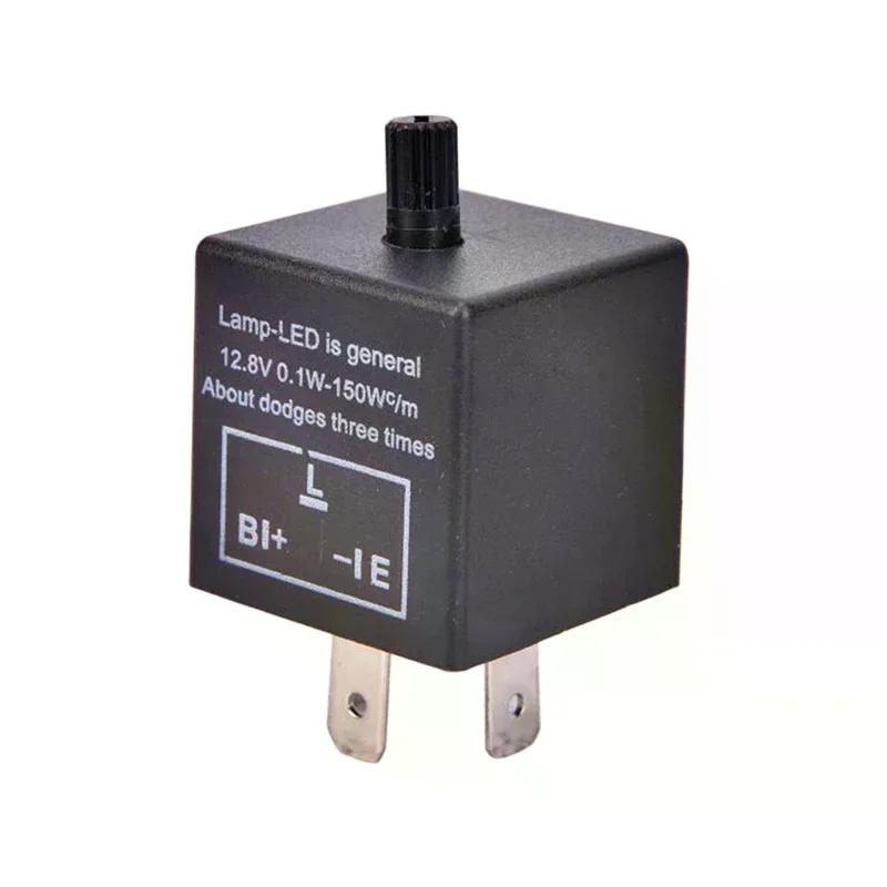 12V 3-Pin LED Adjustable Car Flasher Flash Relay For Turn Signal Light CF13