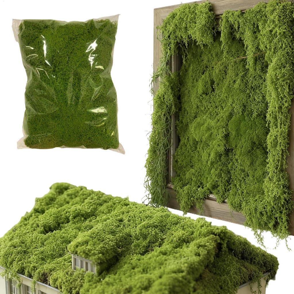 Faux Moss 300g Artificial Green Plants Moss Grass Home Living Room Garden Decoration Mini Landscape Fake Flower DIY Crafts