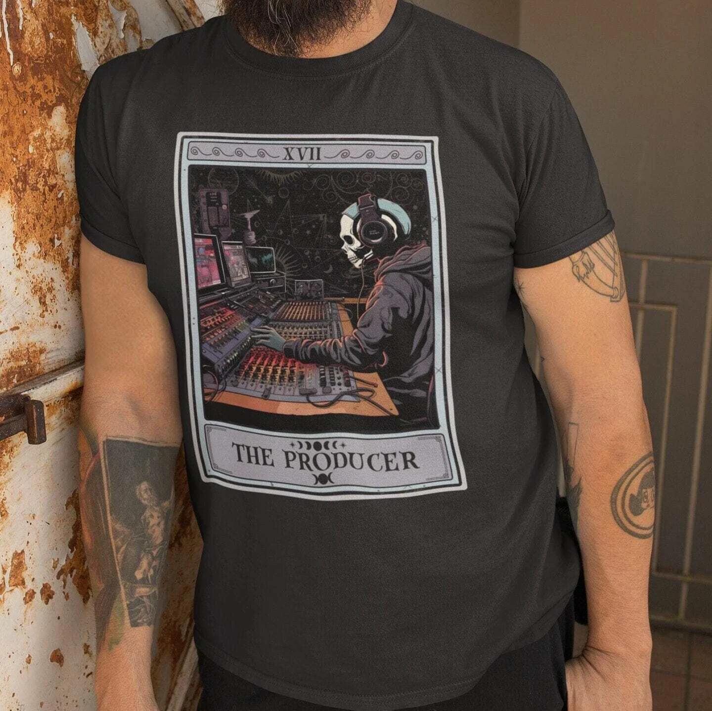 The Producer Tarot Card Shirt, Music Recording Studio 2XL