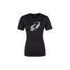 Asics Logo Crew Neck Soft Comfortable Sports Short Sleeve T-Shirt Women Tops Black 2032D020-001
