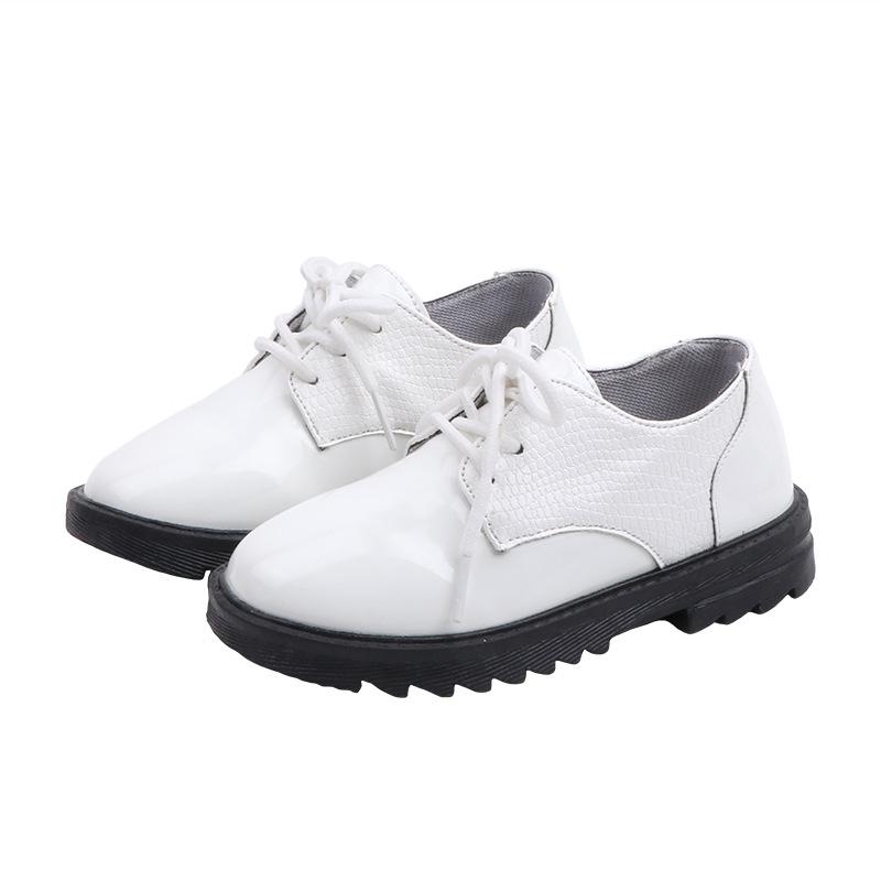 Children's shoes, new spring and autumn models, British style, soft-soled lace-up performance shoes, fashionable boys' leather shoes
