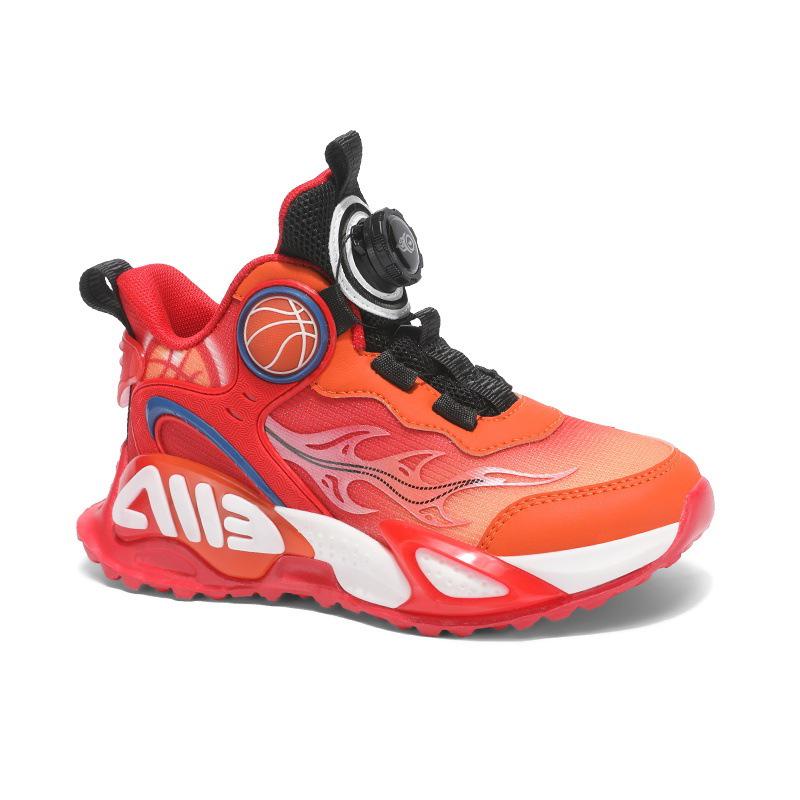 Scarpe da Basket Rosse per Ragazzi Edizione Limitata Anno del Serpente 2025 - Nuovo Stile Autunnale in Rete Traspirante