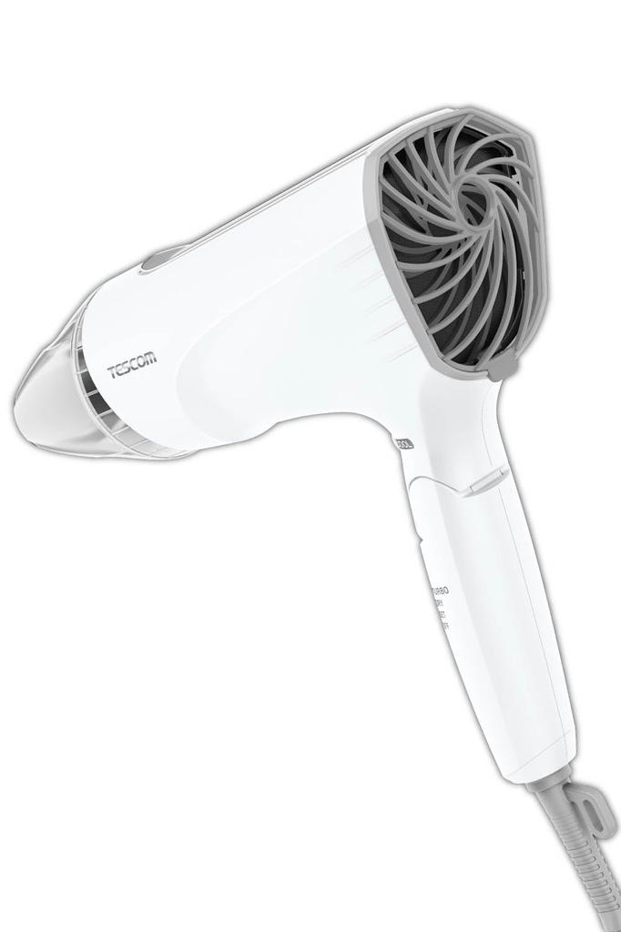 Tescom Hair Dryer Protect Ion Quick Dry Lightweight Cold Air Foldable Large Air Volume Large Wind Pressure Easy Plug Speedom White TID2400B-W/E