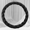 Car Steering Wheel Cover, D-Shaped, O-Shaped, Comfortable Winter Steering Wheel Cover - Fits 15.0inch, Anti-Slip Grip, Soft and Warm,