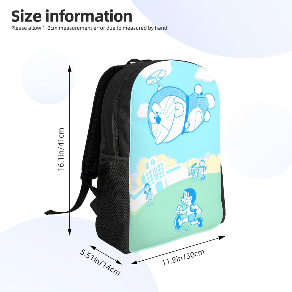 D-Doraemones Travel Backpack Men Women School Computer Bookbag Cartoon College Student Daypack Bags