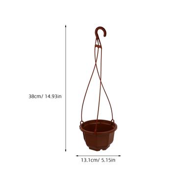 6Sets Hanging Flowerpot Creative Plastic Plant Pot Decorative Flower Hanging Basket for Indoor Outdoor Balcony Garden Home Bar