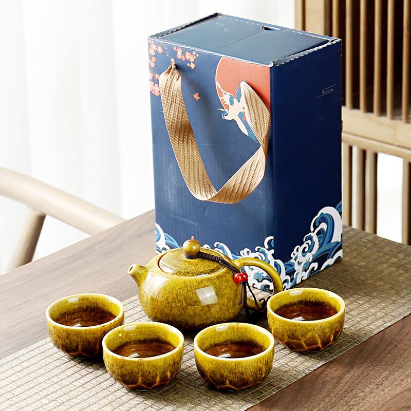 

Tenmoku Glazed Ceramic Kung Fu Tea Set