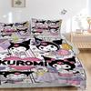 3pcs Kuromi, Character Goods Bedding Set: Perfect for Bedroom or Guest Room. Soft and Comfortable with No Core Included yy251009209