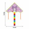 Cute Cartoon Colorful Triangle Kite Flying Toys Kite For Children Kids With 30M Kite String Outdoor Fun Sports Kites Toys