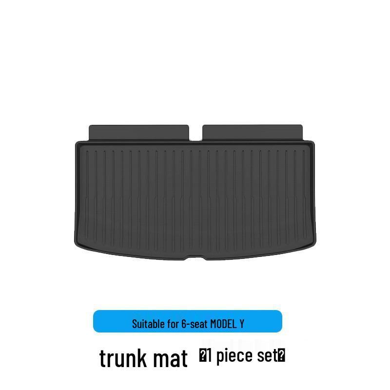 Tesla Model Y 6-Seater Trunk & Backseat Mats - Front, Rear, and TPE Backrest Pads