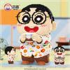 Large Kung Fu Tea Crayon Shin-chan Assembled Building Blocks Small Particles Toy Model Ornaments Children's Holiday Gifts