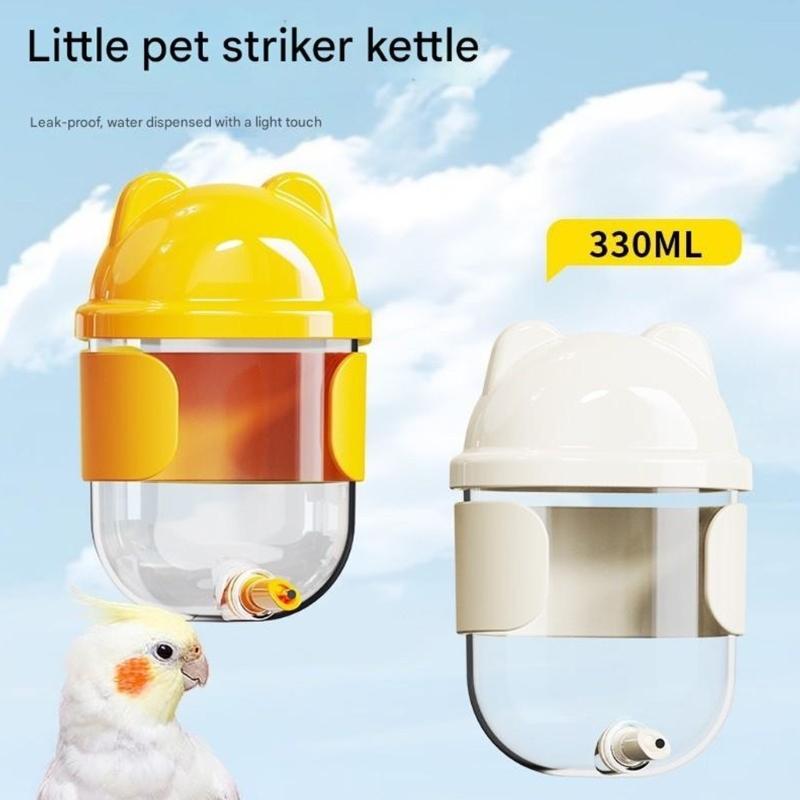 Automatic Water Feeder Water Bottle for Parrots with Gravities Pin Mechanism Watering Supply for Small Bird Cage Use