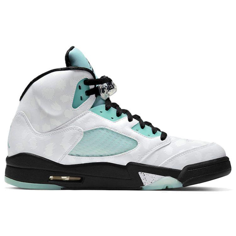 Air Jordan 5 Retro Island Green Unisex Sneakers Vit Svart CN2932-100