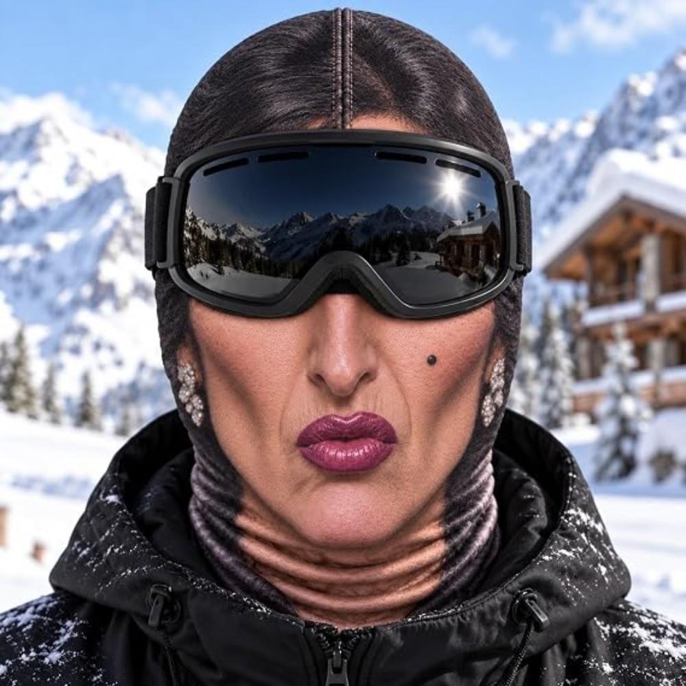 Full Coverage Winter Mask Cover 3D Face Printed Ski Mask Hood Novelty Headwear Costume Parties