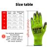 10 Paar PU-beschichtete Arbeitshandschuhe - Leichte, strapazierfähige Schutzhandschuhe, zertifiziert nach EN 388/ISO20471, Größen S/M/L/XL